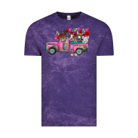 Cloud Purple farm animals valentine truck Vintage Tee - RacoonDesign