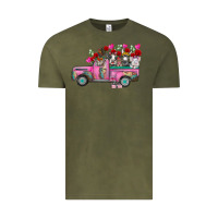 Vintage Olive farm animals valentine truck Vintage Tee - RacoonDesign