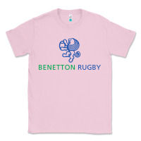 Bubblegum Pink benetton rugby Classic Tee - linhVisuals