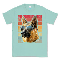 Seafoam retro vintage german shepherd german shepherd dog gift Classic Tee - linhVisuals
