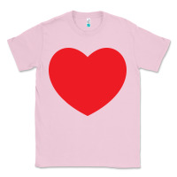 Bubblegum Pink big heart Classic Tee - linhVisuals