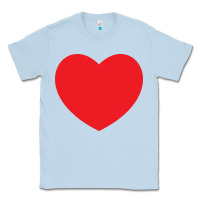 Dusty Blue big heart Classic Tee - linhVisuals