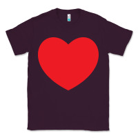 Plum big heart Classic Tee - linhVisuals
