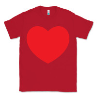 Red big heart Classic Tee - linhVisuals