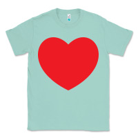 Seafoam big heart Classic Tee - linhVisuals