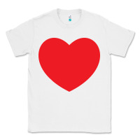 White big heart Classic Tee - linhVisuals