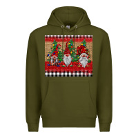 Army Green Christmas gnomes Premium Hoodie - BarkalooDesign