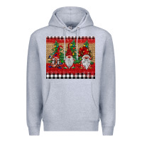 Heather Grey Christmas gnomes Premium Hoodie - BarkalooDesign