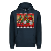 Navy Christmas gnomes Premium Hoodie - BarkalooDesign