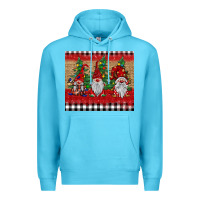 Ocean Blue Christmas gnomes Premium Hoodie - BarkalooDesign