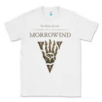White morrowind Classic Tee - linhVisuals