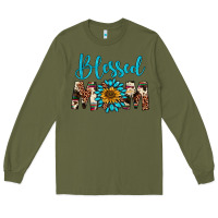 Army Green blessed mom Long Sleeve Tee - Artiststas