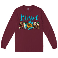 Burgundy blessed mom Long Sleeve Tee - Artiststas