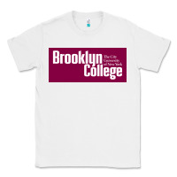 White Brooklyn College Classic Tee - linhVisuals