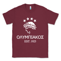 Burgundy olympiakos greek Classic Tee - linhVisuals