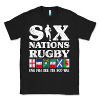 Black rugby 6 nations england france ireland italy scotland wales t shirt Classic Tee - linhVisuals