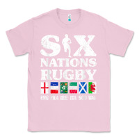 Bubblegum Pink rugby 6 nations england france ireland italy scotland wales t shirt Classic Tee - linhVisuals
