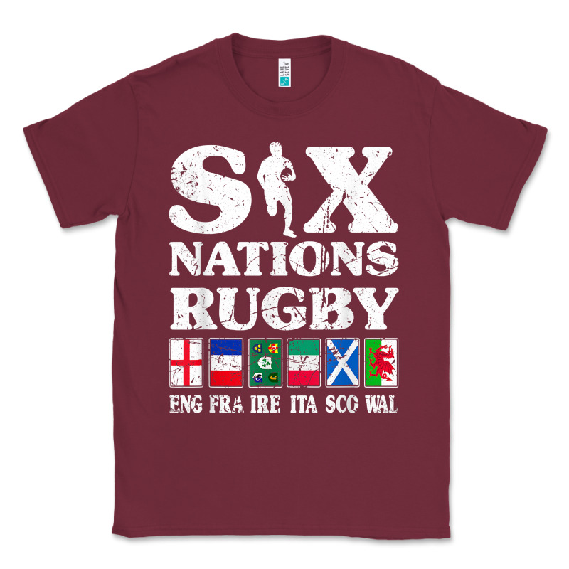 Rugby 6 Nations England France Ireland Italy Scotland Wales T Shirt Classic Tee by linhVisuals | Teevron