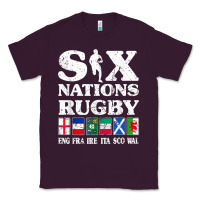 Plum rugby 6 nations england france ireland italy scotland wales t shirt Classic Tee - linhVisuals