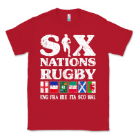 Red rugby 6 nations england france ireland italy scotland wales t shirt Classic Tee - linhVisuals