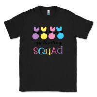 Black easter egg hunting squad kindergarten squad girls boys kids Classic Tee - linhVisuals