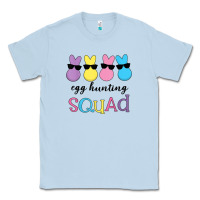 Dusty Blue easter egg hunting squad kindergarten squad girls boys kids Classic Tee - linhVisuals