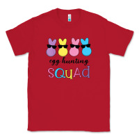 Red easter egg hunting squad kindergarten squad girls boys kids Classic Tee - linhVisuals