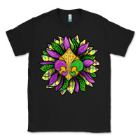 Black Mardi Gras Sunflower Classic Tee - BundleAndBundleShop