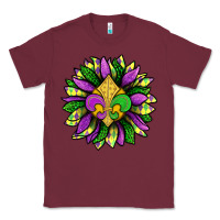 Burgundy Mardi Gras Sunflower Classic Tee - BundleAndBundleShop