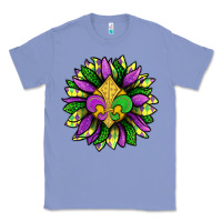 Colony Blue Mardi Gras Sunflower Classic Tee - BundleAndBundleShop