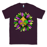 Plum Mardi Gras Sunflower Classic Tee - BundleAndBundleShop
