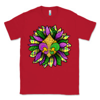 Red Mardi Gras Sunflower Classic Tee - BundleAndBundleShop