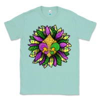 Seafoam Mardi Gras Sunflower Classic Tee - BundleAndBundleShop