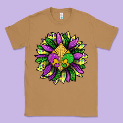 Mardi Gras Sunflower Classic Tee Designed By Bundleandbundleshop