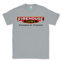 Heather Grey firehouse subs Classic Tee - linhVisuals