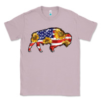 Lilac bison amerıcan flag Classic Tee - BarkalooDesign