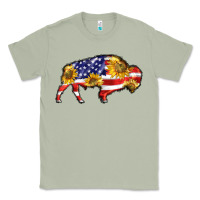 Matcha bison amerıcan flag Classic Tee - BarkalooDesign