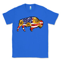 True Royal bison amerıcan flag Classic Tee - BarkalooDesign