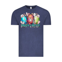 Vintage Denim happy easter day eggs nurse Vintage Tee - RacoonDesign