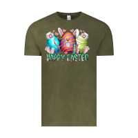 Vintage Olive happy easter day eggs nurse Vintage Tee - RacoonDesign
