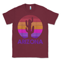 Burgundy arizona   vintage retro cactus souvenir gift t shirt Classic Tee - linhVisuals