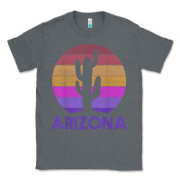 Charcoal Heather arizona   vintage retro cactus souvenir gift t shirt Classic Tee - linhVisuals