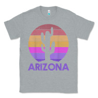 Heather Grey arizona   vintage retro cactus souvenir gift t shirt Classic Tee - linhVisuals