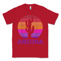 Red arizona   vintage retro cactus souvenir gift t shirt Classic Tee - linhVisuals