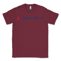 Burgundy DELTA SKY TEAM Classic Tee - linhVisuals