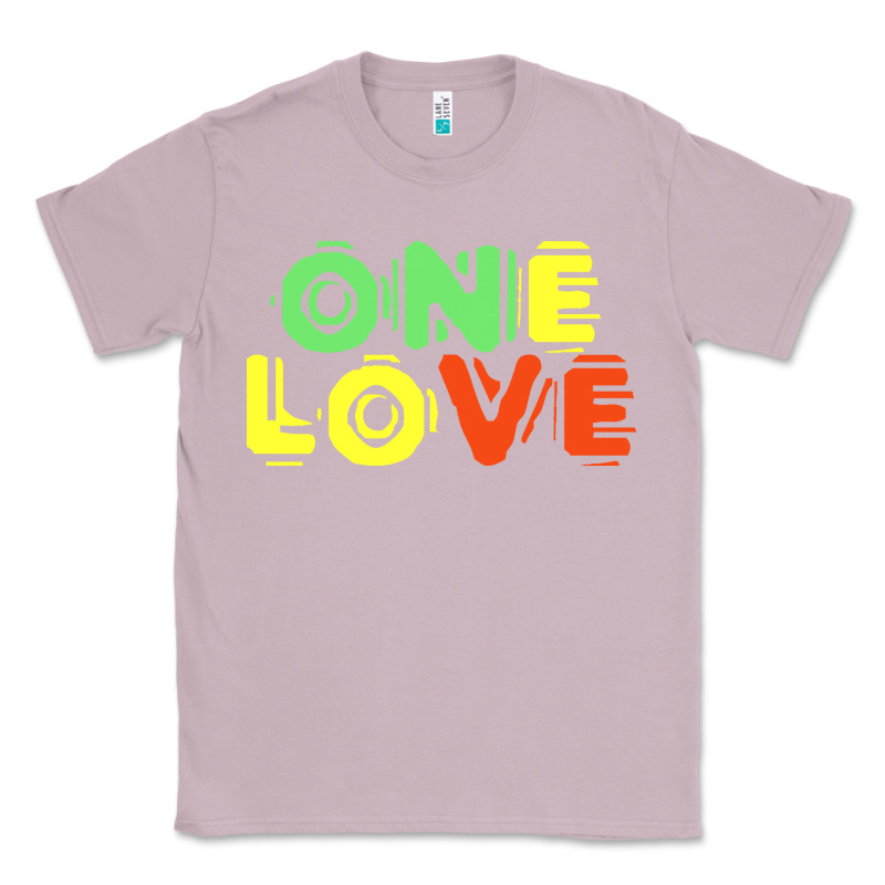 Reggae Colors T  Shirtone Love Reggae Lovers Pattern T  Shirt Classic Tee by linhVisuals | Teevron