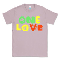 Lilac reggae colors t  shirtone love reggae lovers pattern t  shirt Classic Tee - linhVisuals