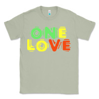 Matcha reggae colors t  shirtone love reggae lovers pattern t  shirt Classic Tee - linhVisuals