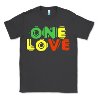 Smoke reggae colors t  shirtone love reggae lovers pattern t  shirt Classic Tee - linhVisuals