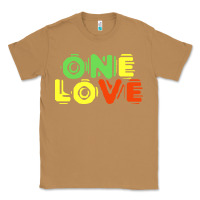 Toasted Coconut reggae colors t  shirtone love reggae lovers pattern t  shirt Classic Tee - linhVisuals